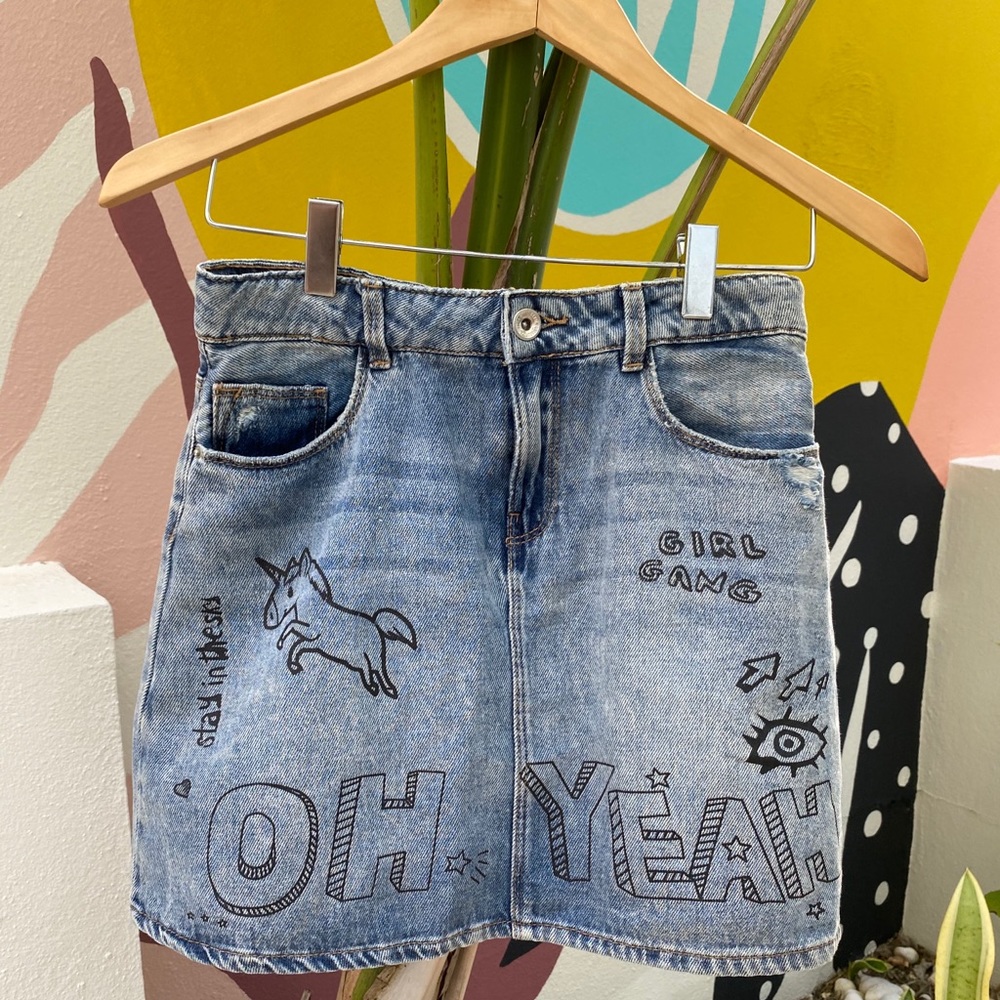 Zara denim skirt